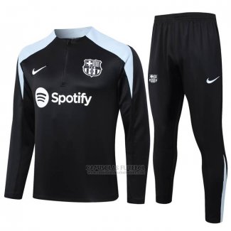 Sueter de Treinamento Barcelona 2024-2025 Preto Y Cinza