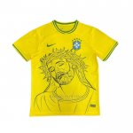 Tailandia Camisola Brasil Jesus 2025 Amarelo
