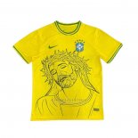 Tailandia Camisola Brasil Jesus 2025 Amarelo