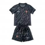 Camisola Portugal Goleiro Crianca 2024 Preto