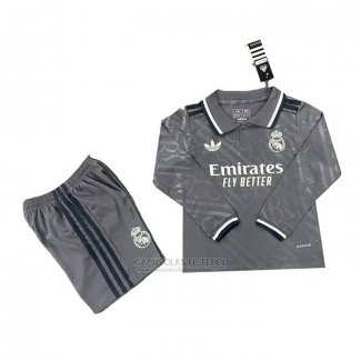 Camisola Real Madrid 3º Manga Comprida Crianca 2024-2025
