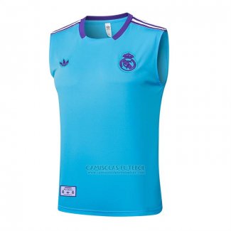 Camisola de Treinamento Real Madrid Sem Mangas 2025-2026 Azul