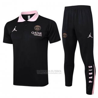 Conjunto Polo del Paris Saint-Germain Jordan 2024-2025 Preto
