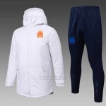 Fato de Treino Acolchoado Olympique Marsella 2025-2026 Branco Laranja