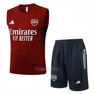 Fato de Treino Arsenal Sin Mangas 2025-2026 Vermelho
