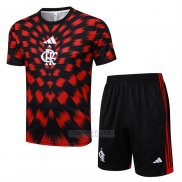 Fato de Treino Flamengo Manga Curta 2025-2026 Preto Vermelho - Calcas Curta