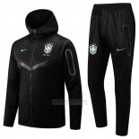 Fato de Treino Hoodie Brasil 2022-2023 Preto