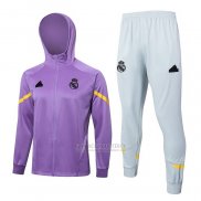 Fato de Treino Hoodie Real Madrid 2024-2025 Purpura