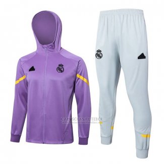 Fato de Treino Hoodie Real Madrid 2024-2025 Purpura