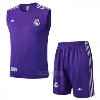 Fato de Treino Real Madrid Sem Mangas 2025-2026 Purpura