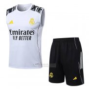 Fato de Treino Real Madrid Sin Mangas 2025-2026 Branco