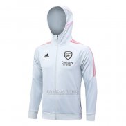 Jaqueta Hoodie Arsenal 2023-2024 Cinza