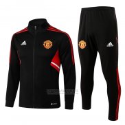 Jaqueta de Treinamento Manchester United 2022-2023 Preto Y Vermelho