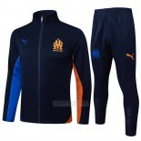 Jaqueta de Treinamento Olympique Marsella 2024-2025 Azul Laranja