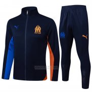 Jaqueta de Treinamento Olympique Marsella 2024-2025 Azul Laranja