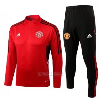 Sueter de Treinamento Manchester United 2022-2023 Vermelho