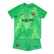 Camisola Barcelona Goleiro Crianca 2021-2022 Verde