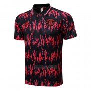 Camisola Polo Manchester United 2022-2023 Preto e Vermelho