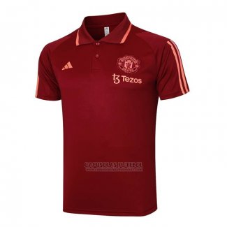 Camisola Polo del Manchester United 2023-2024 Vermelho