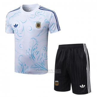 Fato de Treino Argentina Manga Curta 2026-2027 Branco - Calcas Curta