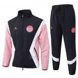 Fato de Treino Com Blusao del Paris Saint-Germain 2025-2026 Preto Rosa