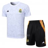 Fato de Treino Real Madrid Manga Curta 2024-2025 Branco - Calcas Curta