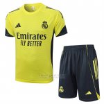 Fato de Treino Real Madrid Manga Curta 2025-2026 Amarelo - Calcas Curta