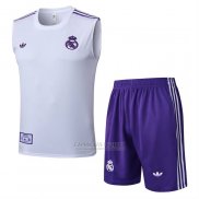Fato de Treino Real Madrid Sem Mangas 2025-2026 Branco Purpura