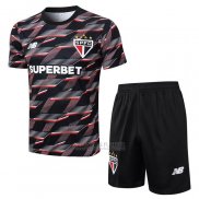 Fato de Treino Sao Paulo Manga Curta 2024-2025 Preto - Calcas Curta