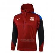 Jaqueta Hoodie Barcelona 2024-2025 Vermelho
