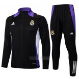 Jaqueta de Treinamento Real Madrid Crianca 2024-2025 Preto