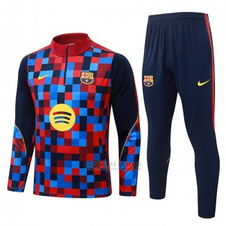 Sueter de Treinamento Barcelona 2026-2027 Azul Vermelho