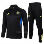 Sueter de Treinamento Manchester United Crianca 2025-2026 Preto Amarelo