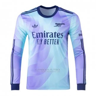 Camisola Arsenal 3º Manga Comprida 2024-2025