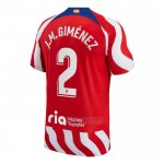 Camisola Atletico Madrid Jogador J.m.gimenez 2º 2022-2023