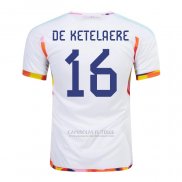 Camisola Belgica Jogador de Ketelaere 2º 2022