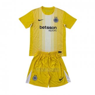 Camisola Inter de Milao Goleiro Crianca 2025-2026 Amarelo