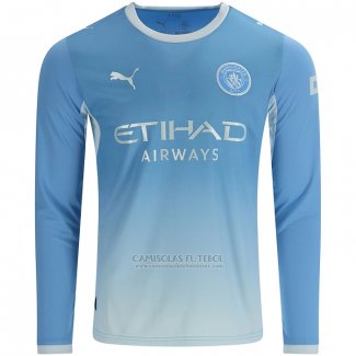 Camisola Manchester City 1º Manga Comprida 2026-2027