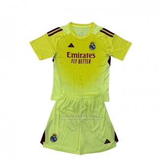 Camisola Real Madrid Goleiro Crianca 2025-2026 Amarelo