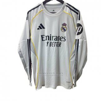 Camisola Real Madrid 1º Manga Comprida 2025-2026