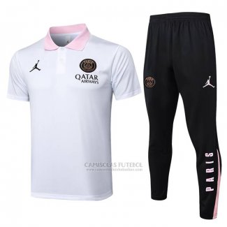 Conjunto Polo del Paris Saint-Germain Jordan 2024-2025 Branco