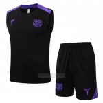 Fato de Treino Barcelona Sin Mangas 2025-2026 Preto Purpura