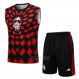 Fato de Treino Flamengo Sem Mangas 2025-2026 Vermelho Preto