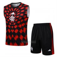 Fato de Treino Flamengo Sem Mangas 2025-2026 Vermelho Preto