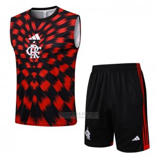 Fato de Treino Flamengo Sem Mangas 2025-2026 Vermelho Preto
