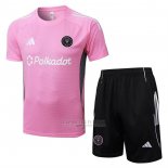 Fato de Treino Inter Miami Manga Curta 2025-2026 Rosa - Calcas Curta