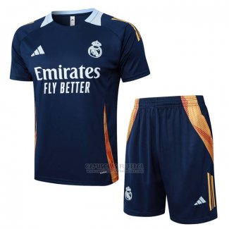 Fato de Treino Real Madrid Manga Curta 2024-2025 Azul - Calcas Curta