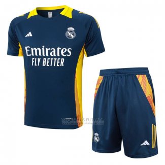 Fato de Treino Real Madrid Manga Curta 2024-2025 Azul - Calcas Curta