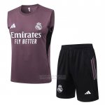 Fato de Treino Real Madrid Sin Mangas 2025-2026 Cinza Purpura
