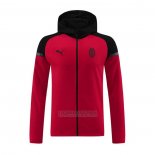 Jaqueta Hoodie AC Milao 2024-2025 Vermelho